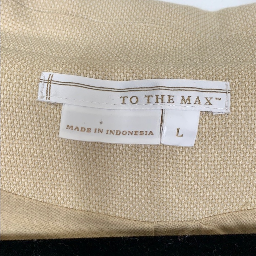 To The Max tan cropped blazer size Lg - Picture 4 of 7
